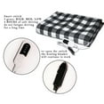 thumbnail image 2 of Electric Car Blanket 12 Volt Heated Grid Pattern with Auto-Off Timer Heat Resistance Carpet Safety Heating Rug for Cold Weather Black, 2 of 7