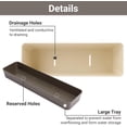 thumbnail image 5 of 3 Pack 12 Inches Flower Window Planter Plastic Vegetable Planters with Trays Vegetables Growing Container Garden Flower Plant Pot, Large Indoor Plant Pot for Balcony, Patio, Garden( Beige), 5 of 8