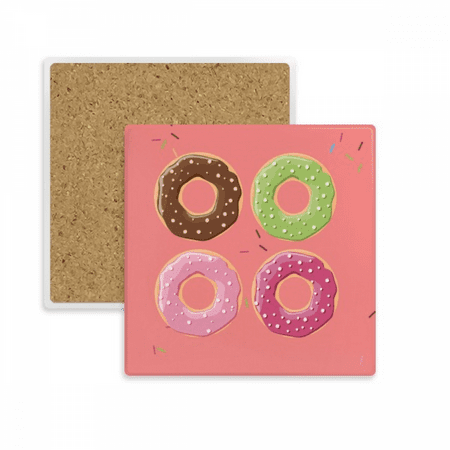

Four Group Dessert Pattern Square Coaster Cup Mat Mug Subplate Holder Insulation Stone