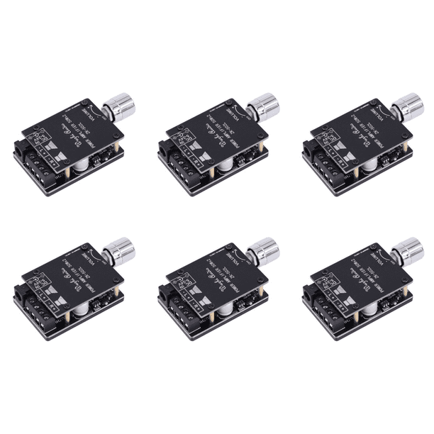 6uds. Placa de amplificador de potencia digital de doble canal 5.0 compatible con Bluetooth ZK-502L
