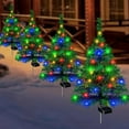 thumbnail image 5 of 2026 New Waterproof Solar Christmas Tree Lights Holiday Decorations, Solar Powered Artificial Xmas Tree for Yard Porch Pathway, Mini Xmas Trees Yard Stake with Lights for Garden Yard, 5 of 6