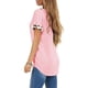 thumbnail image 5 of Fiudx Ofertas Flash Del Día Blusa Superior de Camiseta con Estampado de Bolsillo de Leopardo de Manga Corta con Cuello En V Informal para Mujer a La Moda, 5 of 7