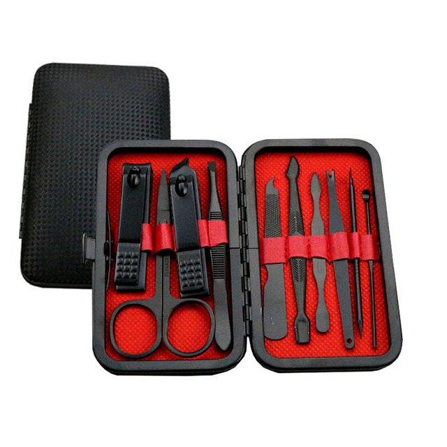 Juego de cortaúñas de acero inoxidable de 15 piezas, cuchillo para manicura y pedicura, pinzas de belleza, herramientas para uñas, paquete fino