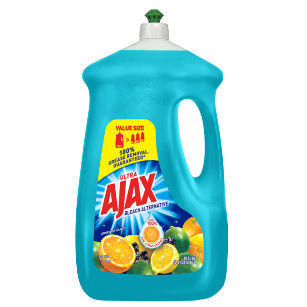 Ajax Ultra Triple Action Liquid Dish Soap, Bleach Alternative Citrus