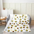 thumbnail image 2 of Xchearser Cute Bee Flannal Throw Blanket Throw 50"x60" Kids Garden Bee Sunflower Plush Blanket for Boys Girls Floral Flowers Decor Fleece Blanket Honey Animal Fuzzy Blanket Bee Gifts, 2 of 6