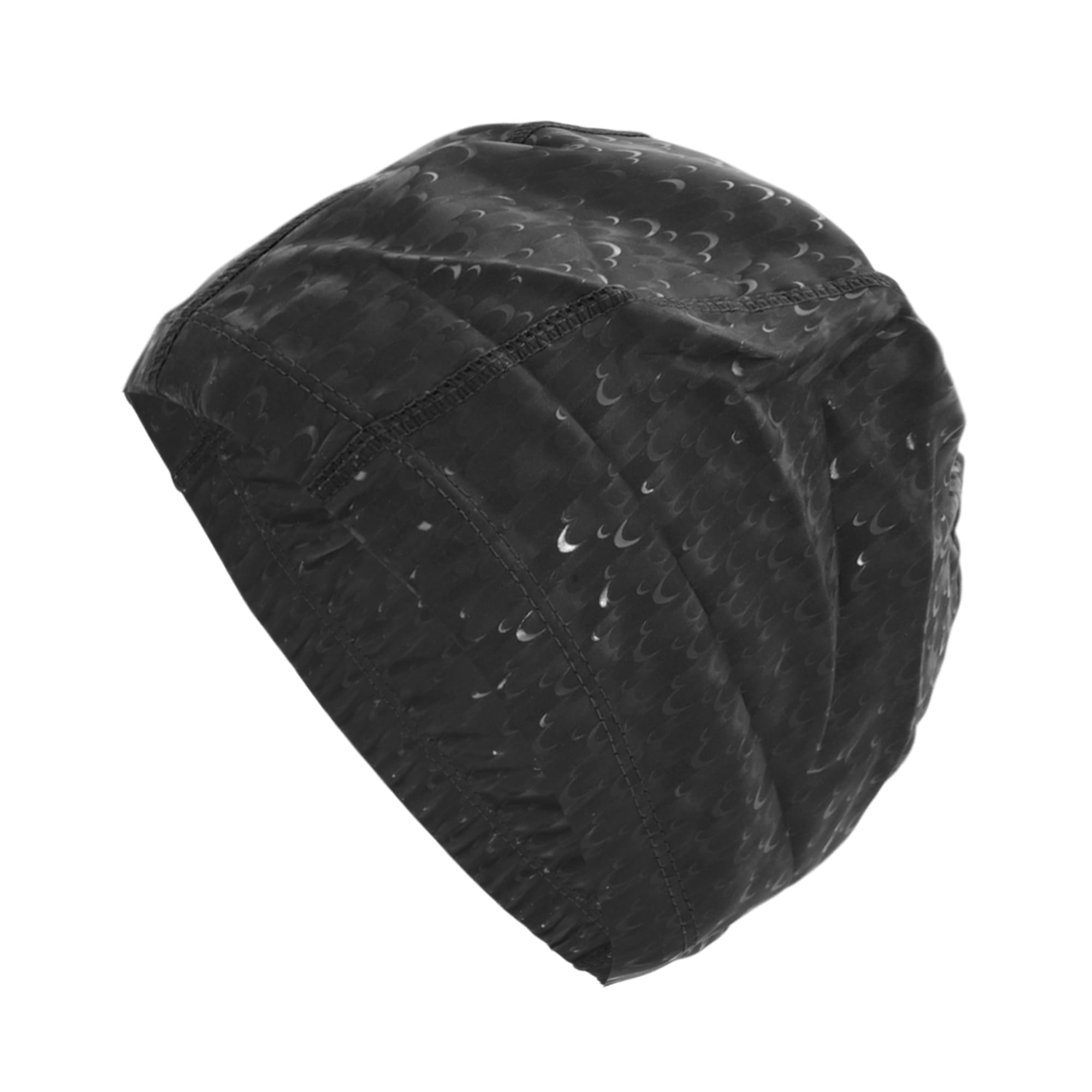 Unique Bargains Pleated Style Swimming Cap 1 Pc Black