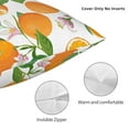 thumbnail image 5 of YFYANG Square Decorative Throw Pillow Case (Without Pillow Insert), Watercolor Orange Flower Pattern Bedroom Sofa Car Cushion Cover, 26"x26", 5 of 9