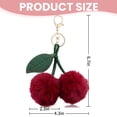 thumbnail image 7 of Farcauo Plush Cherry Keychain Cute Bag Charms Stylish Keychains for Women Kawaii Burgundy Purse Charm Car Keyrings, 7 of 7