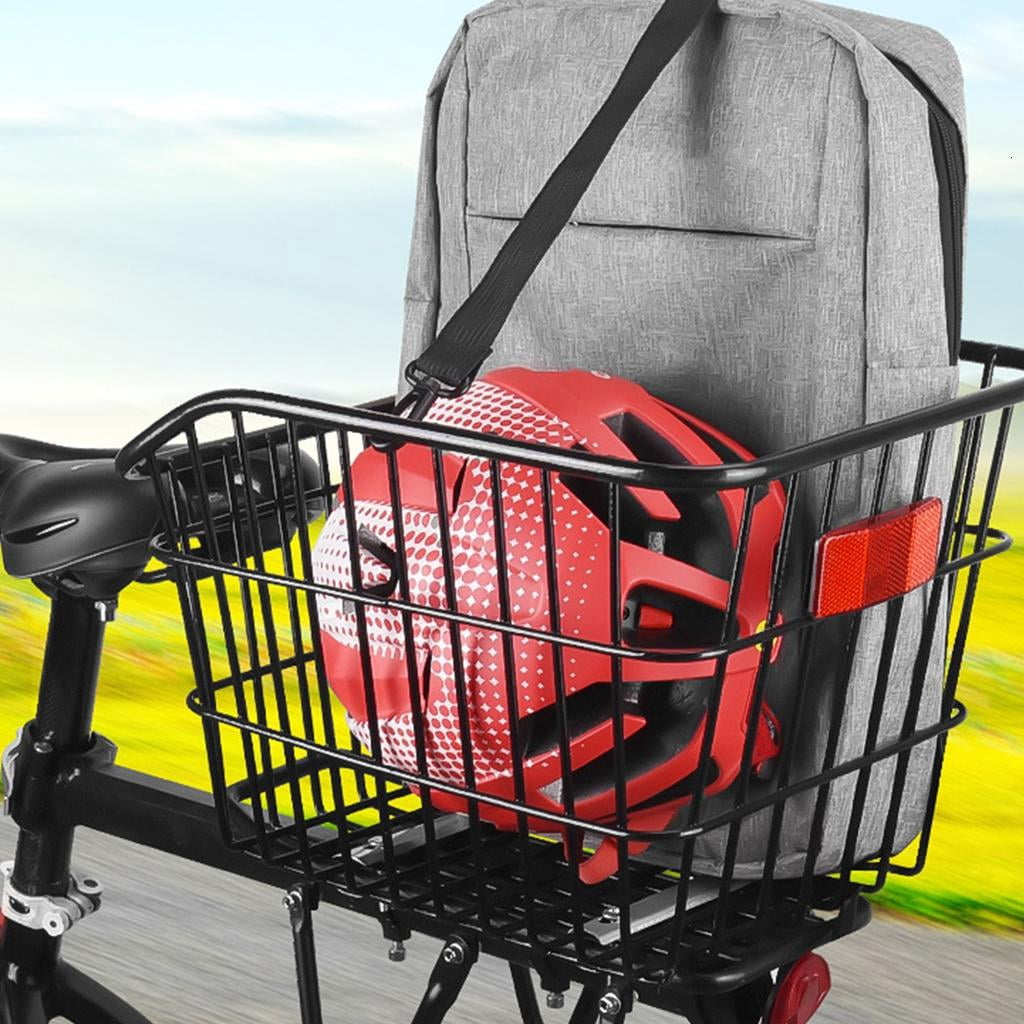 Mountain Bike Folding Hanging Basket Metal Front Handlebar Bicycles Basket