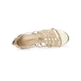 thumbnail image 5 of BLISSFUL STEP Women's Shoes Strappy Roman Block Heel Sandals Gold 7.5, 5 of 9