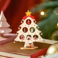 thumbnail image 6 of Table Top Christmas Tree,Christmas Ornaments 2025 with a Tabletop Wooden Christmas Tree and Ornaments Snowman Santa Decorations for Party Favors, Xmas Gift for Families and Friends(1PC-White), 6 of 6