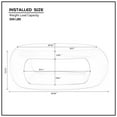 thumbnail image 7 of Modern Oval Hollow Design Coffee Table, Sturdy Fiberglass Center Cocktail Table Tea Table for Livingroom Dining Room Lounges, 53.15"Lx 30.71"W x 15.75"H, No Need Assembly, Matt Black, 7 of 7