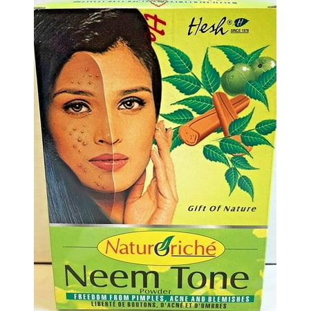 Hesh Naturoriche Neem Tone Powder (100 Gms) - Hesh Herbal, Remove Pimples, Acne and blemishs By Shimmer (Best Cream To Remove Pimple Marks On Face)