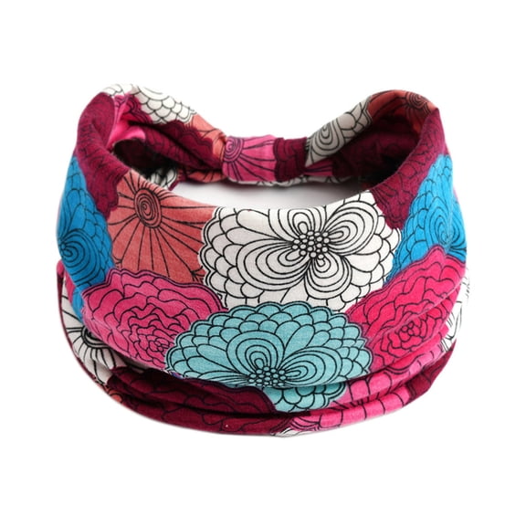 Certgust Hot Sales Chemo Headwear for Women Head Scarf for Women Wide Elastic Yoga Hijab Exercise Wicking Non Slip Knotted Running Sports Headband C
