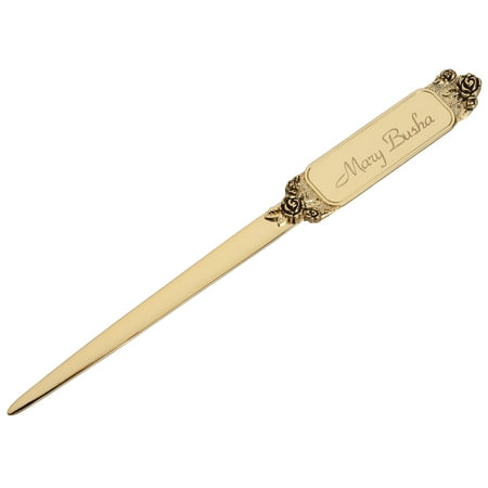Wallace Rose Dinner Knife - Antique Golden Rose Letter Opener
