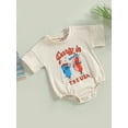 thumbnail image 3 of Bagilaanoe 4th of July Newborn Baby Boy Girl Rompers Cartoon Print Short Sleeve Bodysuit 6M 12M 18M 24M Infant Summer One Piece Short Jumpsuit for Independence Day, 3 of 9