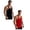 Black 1PCS & Red 1PCS, variant on Men's Bodybuilding Stringer Tank Tops Y-Back Gym Fitness Workout Training Running T-Shirts Athletic Sleeveless Top, 2 Pack