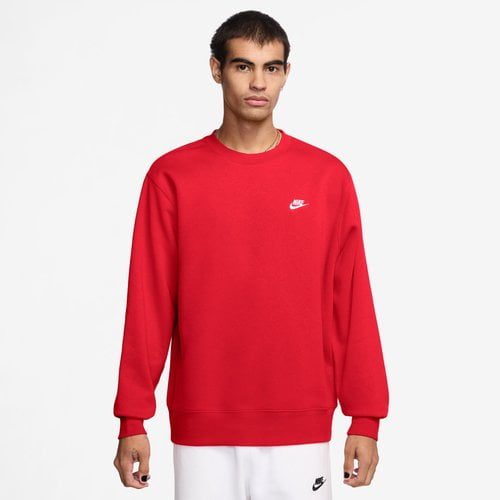 Men's Nike Club Fleece Crew - 'University Red/White' - XS