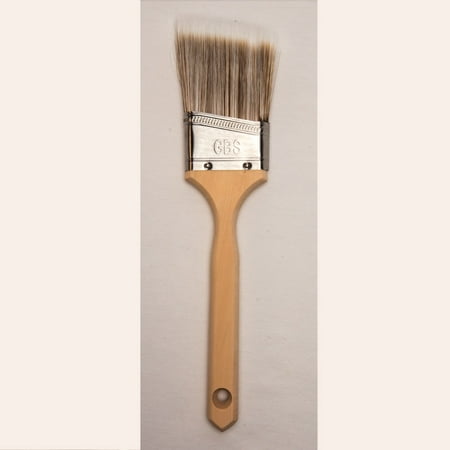 GBS Polyester Paint Brush 2.5-inch. Premium Angle Sash Paint Brush for Walls, Cutting in, Trim, Edge, Stain, Cabinet, Deck, Fence, Home, House Interior and Exterior. for Professionals and DIY