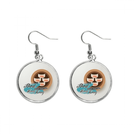 hong kong har gow dumplings ear dangle silver drop ear jewelry woman