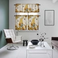 thumbnail image 4 of Sunflower Gnomes Kitchen Curtains Sets for Windows 24 Inch Length, Farmhouse Leaf Floral Spring Summer Rod Pocket Window Treatments Tier Curtains and Valances Set for Bedroom/Bathroom, 4 of 8