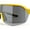 Yellow Silver Mirror, variant on Xloop Silver Mirror Shield Oversize Half Rim Neon Plastic Sport Sunglasses Yellow