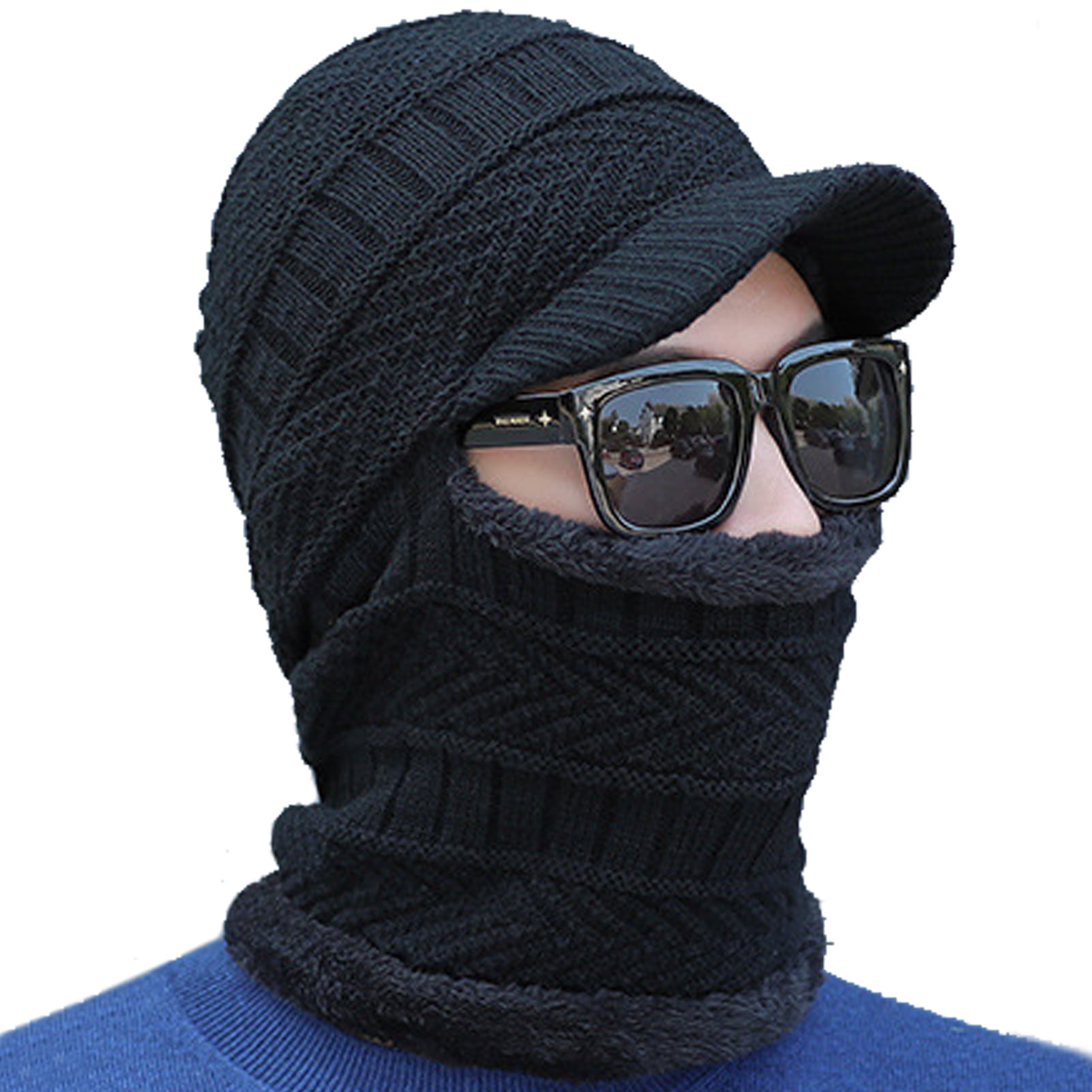 NUZYZ Gaiter Cover Warm Men Hat Full Balaclava Stretchy Women Face Neck Knitted Winter