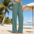 thumbnail image 2 of Pants for Women Casual Work Stretchy Slim Fit Trousers Office Slacks with Pockets, 2 of 6