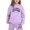 Purple, variant on Toddler Girls' Outfits Kids Set For Casual Winter Printed Hooded Sweatshirt Ensemble Casual Pants Set 2-3 Years