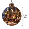 thumbnail image 2 of Light Up Christmas Ball Ornament,3.15in LED Clear Hanging Bauble with Miniature Scene,Holiday Tree Party Home Decor Gift, 2 of 6