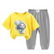 thumbnail image 1 of Odeerbi 2-12 Años Niño Niña Conjunto de Verano Camiseta de Manga Corta de Algodón Ice Silk Pantalón de Chándal Conjunto de Dos Piezas de Ropa Interior Estampada, 1 of 4