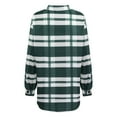 thumbnail image 4 of Ozmmyan Women Wool Jacket Plaid Printed Long Sleeve Turn-down Collar Suit Cardigan Woolen Coat, 4 of 8