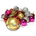 thumbnail image 2 of Set of 24 Mini Shatterproof Christmas Balls Tree Ornaments Party Decoration, 3cm/1.18'', 2 of 6