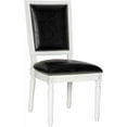 thumbnail image 3 of Safavieh Buchanan 19''H French Brasserie Linen Rect Side Chair - Set of 2-Color:Cream/Black,Shape:Rectangular, 3 of 4