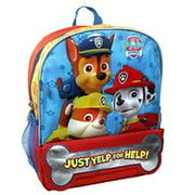 Paw Patrol Large 14" Cloth Backpack Book Bag Pack - ""Just Yelp for Help"""