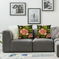 thumbnail image 3 of Nawypu  Pink Begonia Square Throw Pillow Cover Set of 2 Home Living Room Cushion Sofa Patio Car Indoor Outdoor New Home Bed Modern Home Art Decor Throw Pillow Cover 2pcs, 3 of 6