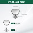 thumbnail image 2 of Uxcell 15 Pcs Metal Stud Rivets 10mm Bear Shape Decoration Screw Back Studs, Silver, 2 of 6