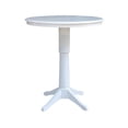 thumbnail image 4 of International Concepts 36" Round Bar Height Dining Table with 12" Leaf and 4 Stools, 4 of 6