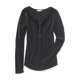 thumbnail image 1 of Aeropostale - Camiseta henley de encaje antiguo para mujer, color negro, XS, 1 of 1