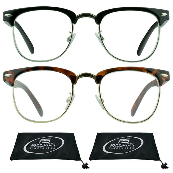 proSPORT Multifocal Progressive Trifocal Reading Glasses Men Women Horn Rimmed Black & Tortoise Frame