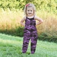 thumbnail image 3 of BONIXOOM Children'S Clothing Set Little Girls Clothing Set Outfit Fashion Spring Crew Neck Pull-On Printed Sleeveless Jumpsuit Purple 110, 3 of 5
