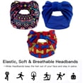 thumbnail image 4 of Paquete de 8 diademas africanas para mujer, diademas anchas estilo bohemio para el cabello de mujer, turbante anudado antideslizante, diademas africanas para hacer deporte, yoga,, 4 of 6