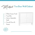 thumbnail image 5 of RiverRidge Medford 2-Door Bathroom Medicine Cabinet Wall Storage with Towel Bar - White, 5 of 8