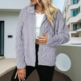 thumbnail image 2 of Holzkary Winter Fleece Jacket for Women Zipper Up Stand Collar Coats Fleece Bed Fall Jackets Women's Autumn and Winter Solid Color Casual Zipper Cardigan Stand Collar Fleece Coat Purple L, 2 of 9