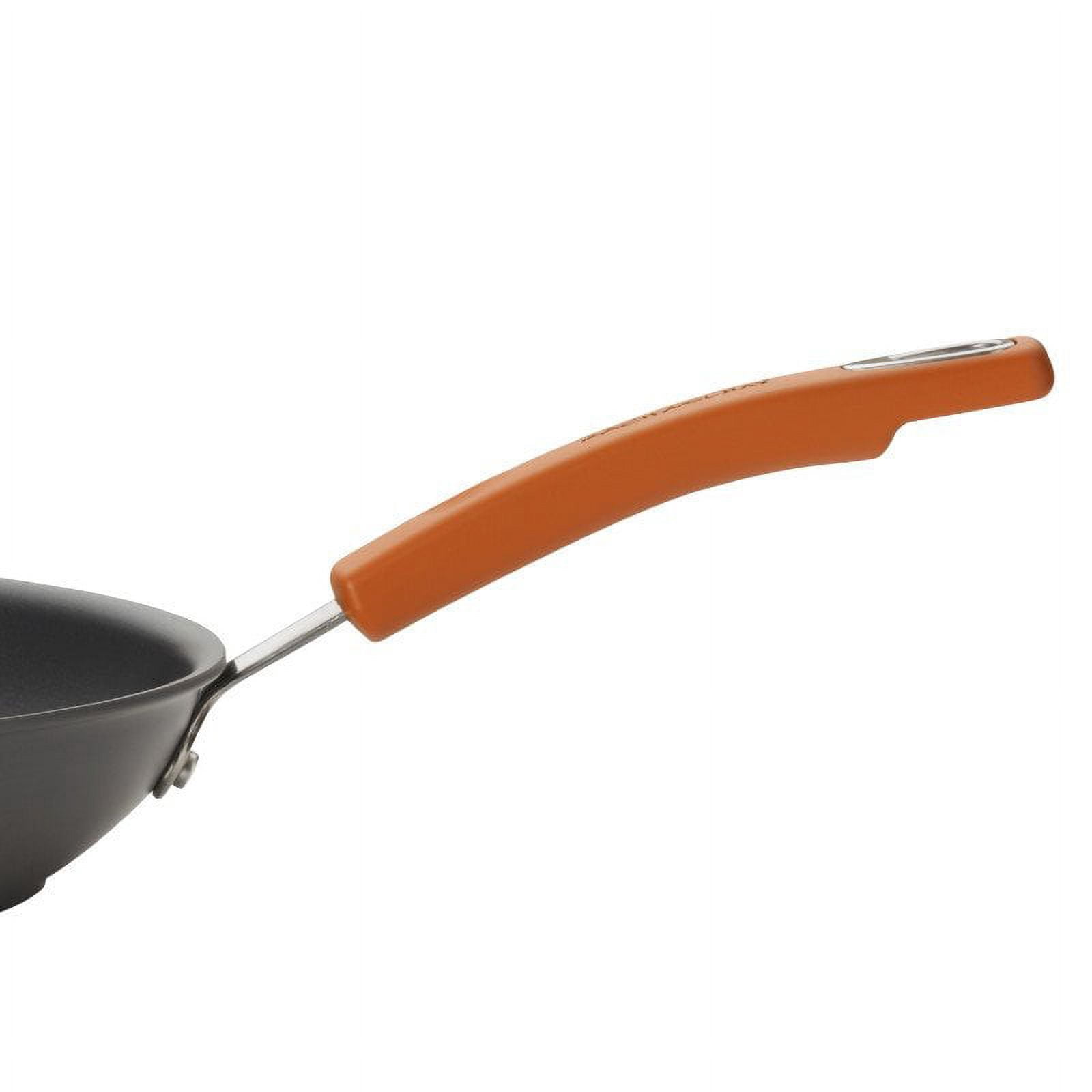 Rachael Ray 9.25 and 11.5-Inch Hard-Anodized Nonstick Frying Pans/Fry Pans/Skillets, Gray with Orange Handles