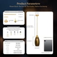 thumbnail image 4 of ALUCSET Pendant Lights Kitchen Island, Laser Starry Sky Metal Lamp Shade Oval Shape, Adjustable Brushed Brown Bronze Rods E26 Base, Island Lighting Fixtures, Farmhouse Kitchen Pendant Light, 4 of 9