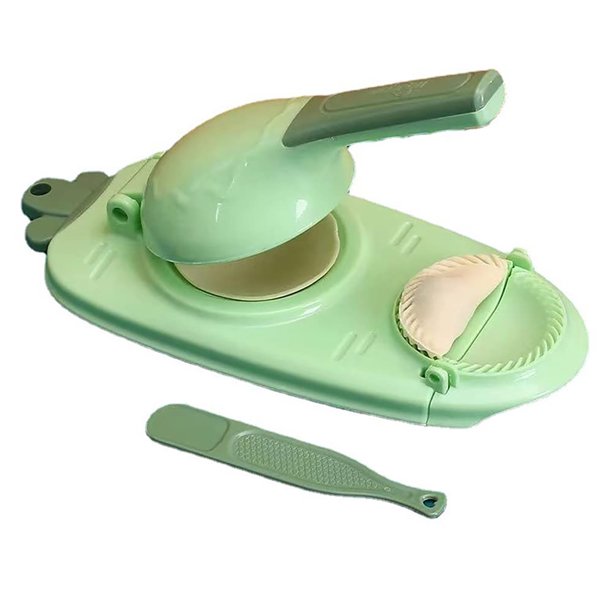 Molde De Piel De Bola De Masa Hervida 2 en 1 Dumpling Skin Maker Manual Prensado Herramienta de masa Molde de bola de masa hervida Verde