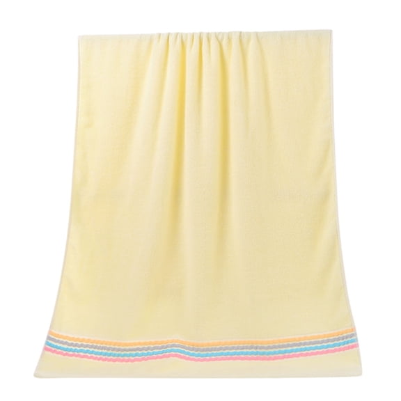 Mecorevxz Household Oversized Thick Bath Towel Light Adult Men and Women Wrap Soft Absorbent(70x140cm,Yellow)