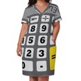 thumbnail image 3 of Calculadora del Día Nacional de las Matemáticas - hola Vestido holgado con bolsillos vestidos elegantes de mujer en oferta vestido vendaje Vestido de noche para mujer, 3 of 7