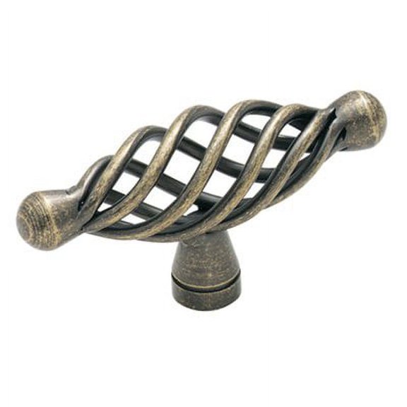 Amerock Village Classics 2-3/4 in (70 mm) Length Weathered Brass Cabinet Knob